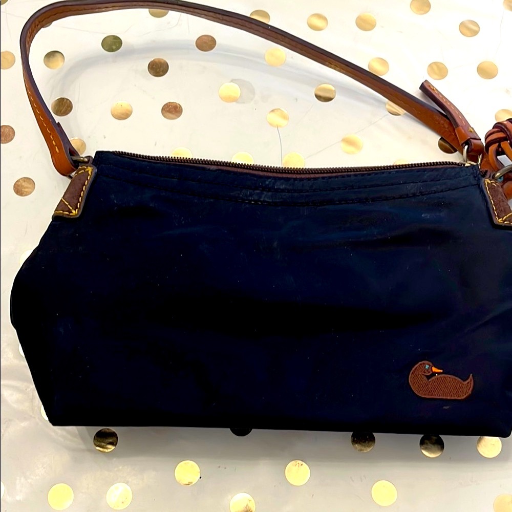 Dooney and Bourke nylon bag and Leslie Fay blue quilted vintage purse